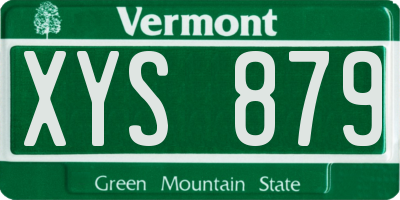 VT license plate XYS879