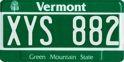 VT license plate XYS882