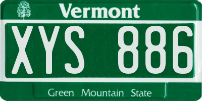 VT license plate XYS886