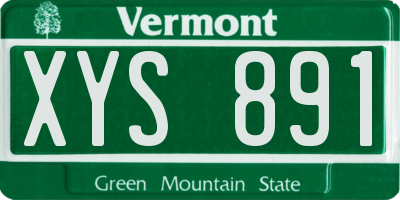VT license plate XYS891