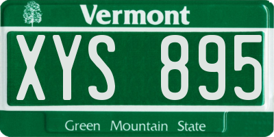 VT license plate XYS895