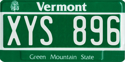 VT license plate XYS896