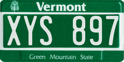 VT license plate XYS897