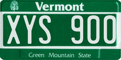 VT license plate XYS900