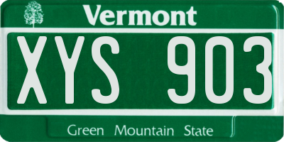 VT license plate XYS903