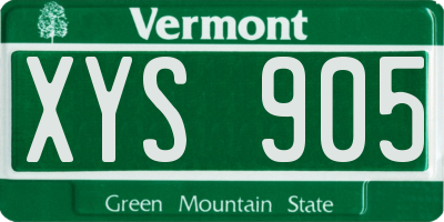 VT license plate XYS905