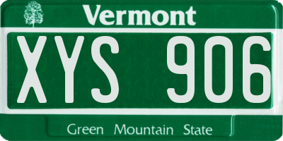 VT license plate XYS906