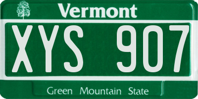 VT license plate XYS907
