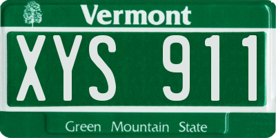 VT license plate XYS911