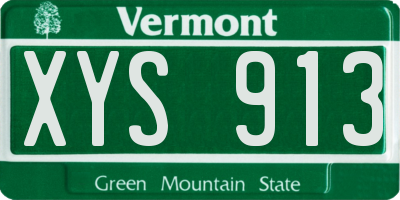 VT license plate XYS913
