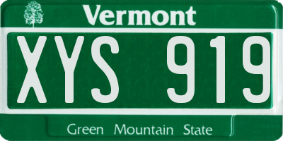 VT license plate XYS919