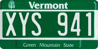 VT license plate XYS941