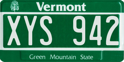 VT license plate XYS942