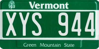 VT license plate XYS944