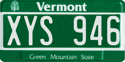 VT license plate XYS946