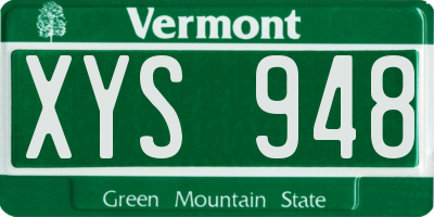 VT license plate XYS948