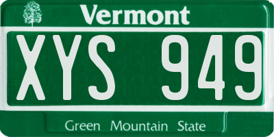 VT license plate XYS949