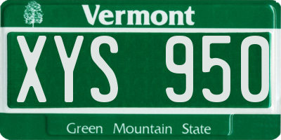 VT license plate XYS950