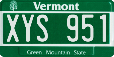 VT license plate XYS951