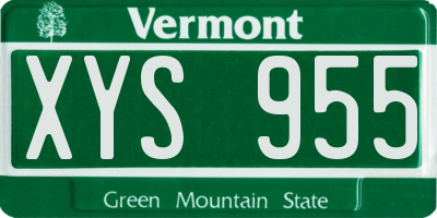 VT license plate XYS955