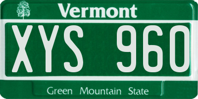 VT license plate XYS960