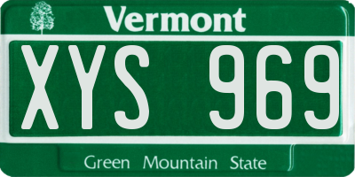 VT license plate XYS969