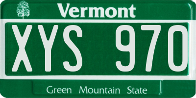 VT license plate XYS970