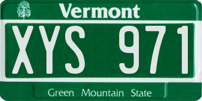 VT license plate XYS971