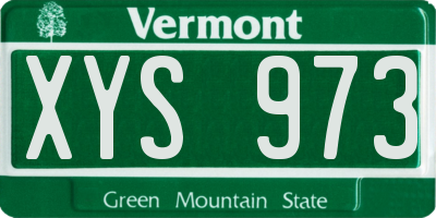 VT license plate XYS973