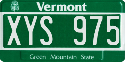 VT license plate XYS975