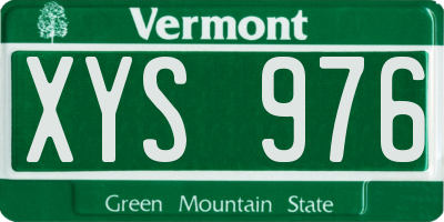 VT license plate XYS976