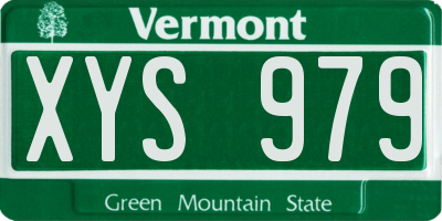 VT license plate XYS979