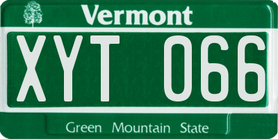 VT license plate XYT066