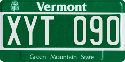 VT license plate XYT090