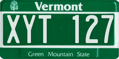 VT license plate XYT127
