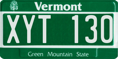 VT license plate XYT130