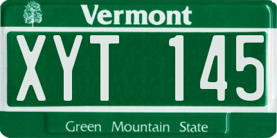 VT license plate XYT145