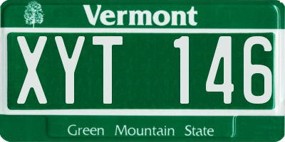 VT license plate XYT146