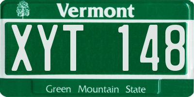 VT license plate XYT148