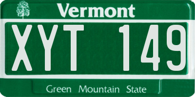 VT license plate XYT149