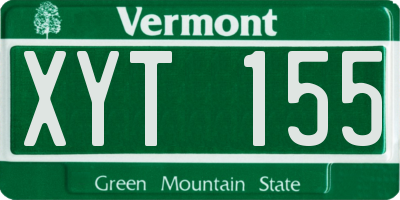 VT license plate XYT155