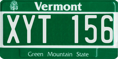 VT license plate XYT156