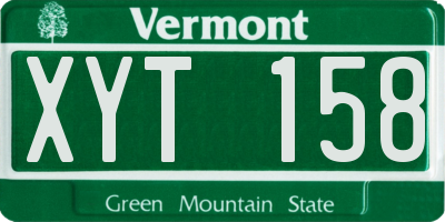 VT license plate XYT158