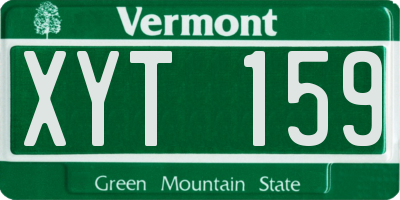 VT license plate XYT159