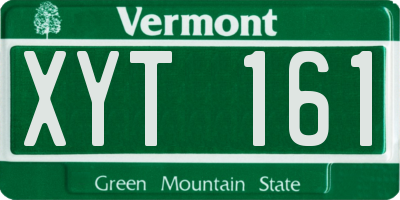 VT license plate XYT161