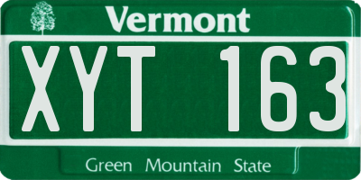 VT license plate XYT163