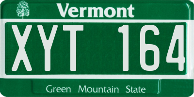 VT license plate XYT164