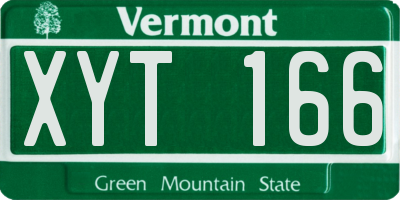 VT license plate XYT166