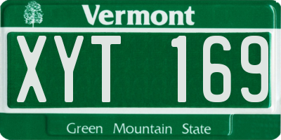 VT license plate XYT169