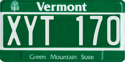 VT license plate XYT170